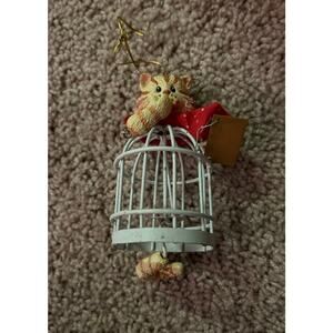 Keepsake Ornament Mischievous Kitty Series  2000 Birdcage